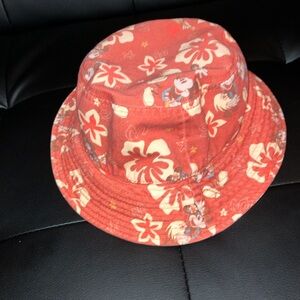 Disney Parks Hawaiian Mickey & Minnie Tropical Tiki Floral Bucket Hat